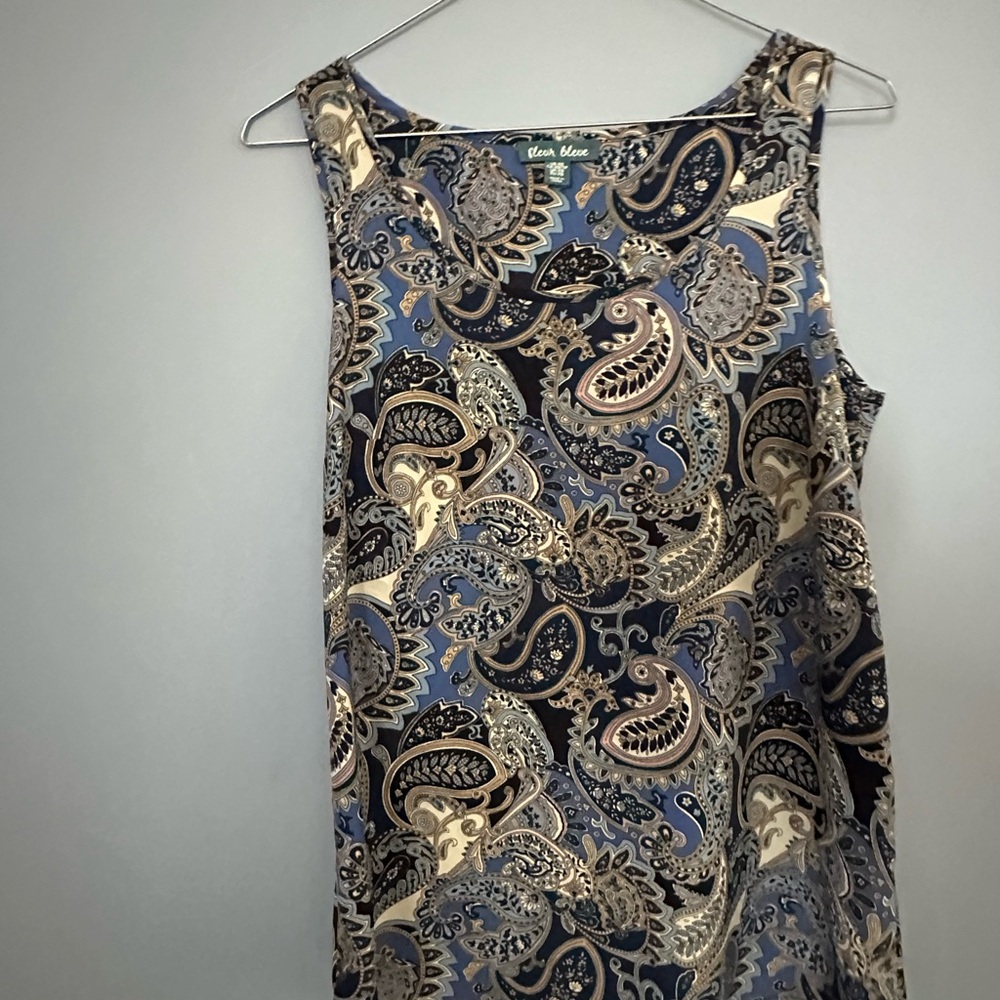 Silk Paisley Tank Top